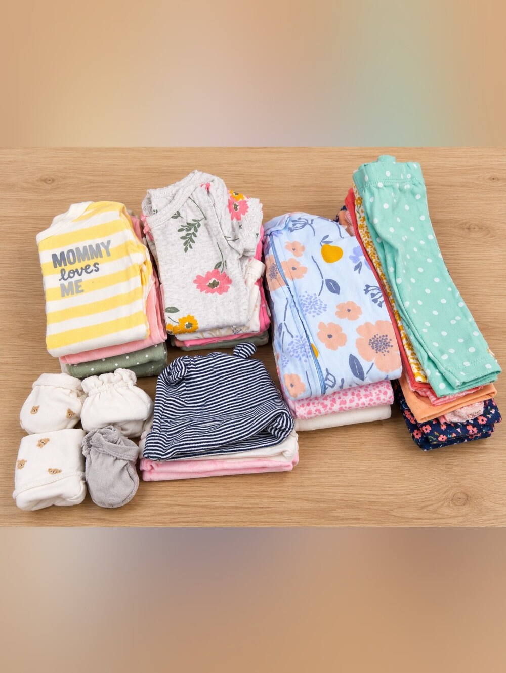 31-piece newborn baby girl clothing bundle